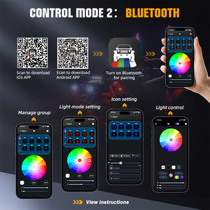 Panel de interruptor de 8 entradas RGB regulable para vehículo, sistema de relé de caja de Control de circuito, Pod - Product Image 5