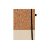 Agenda de bureau en liège écologique A5 de qualité supérieure, personnalisable, carnet de notes professionnel avec stylo, coffret cadeau pour l'école