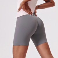 Shorts de cyclisme respirants taille unique pour femme, effet push-up fessier et contrôle du ventre, 4 pouces