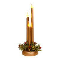 Lampe de chevet de Noël MSBN, bougie LED décorative, ornement de table pour cheminée, étagère, cadeau