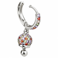 Nouvelles boucles d'oreilles pendantes en forme de cloche pour femmes, style européen et américain, micro-pavées de zircons, bijoux de piercing en cuivre