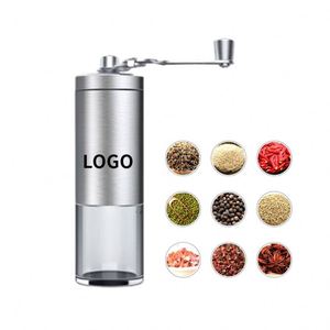 Custom Logo Metal Handheld Portable Stainless Steel <b>Mini</b> Coffee <b>Grinder</b> for Home Use - Product Image 1