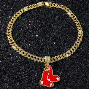 Nuevo Collar con Colgante de Calcetines Rojos de Aleación, Diseño Simple y Versátil, Hecho a Mano, Chapado en Oro, Estilo Hip Hop, para Hombre, Joyería de Moda - Product Image 2