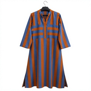 100% Cotton Fabric Stylish Wearing Floor-Length Breathable A-Line <b>Kaftan</b> <b>Summer</b> Spring Design Trendy Women Party Wearing Set - Product Image 1