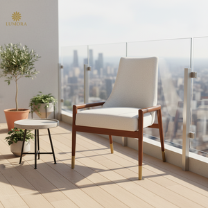 Modern Ergonomic Wood Dining Blake Armchair with <b>Backrest</b> and Stable Design for Home Office & Apartment Use - Product Image 4