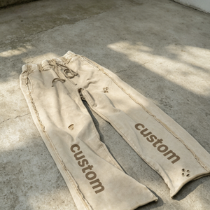 Custom Men's Hooded Tracksuit <b>Set</b> Cotton Casual Loose Fit With Drawstring Pockets Autumn Wear - Product Image 4