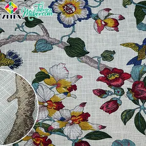 Tessuto di puro lino all'ingrosso prezzo al metro farfalla stampa digitale personalizzata 100 tessuto di lino