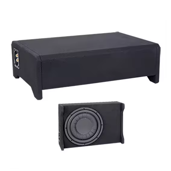 Factory Wholesale 12-Inch Slim Flat Subwoofer Enclosure Car Audio Speaker Box with 250W RMS Seat Subwoofer for DC 12V Vehicles