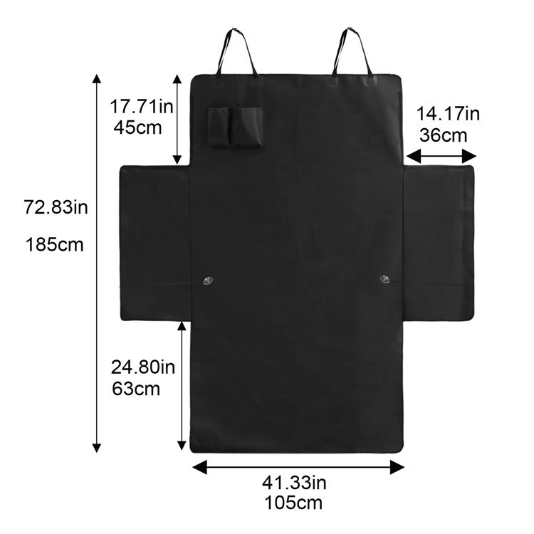 Single-layer rear trunk dog mat (2 suction cups)
