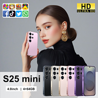 Nuevo Teléfono Inteligente S25 Mini, 4GB+64GB, Android, con Pantalla LED HD, Soporte Multilingüe en Español, Octa Core, Carga Rápida