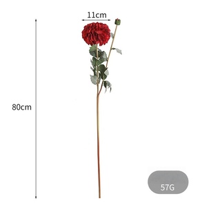 Crisantemo di dalia rosa bianco di seta artificiale di alta qualità per matrimonio speciale di san valentino laurea floreale - Product Image 5