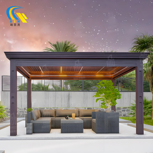 Pabellón Telescópico Eléctrico para Exteriores Modelo 220, de Aleación de Aluminio, Impermeable, con Marco con Recubrimiento en Polvo, para Balcón, Gazebo, Pérgola - Product Image 6