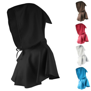 Cape à capuche pour cosplay, costume de cosplay, cape de la mort médiévale, tissu en polyester, style artistique rétro, pour jeux de rôle, anime, à partir de 14 ans - Product Image 1