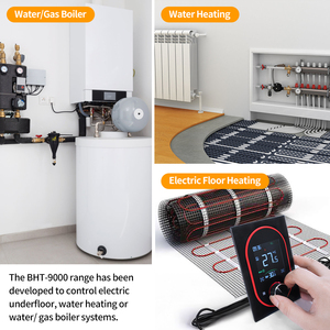 جهاز تحكم عن بعد مستطيل الشكل في درجة الحرارة من تويا، ثيرموستات بتصميم مقبض واي فاي للغلايات الكهربائية والغازية وتدفئة الأرضيات - Product Image 6