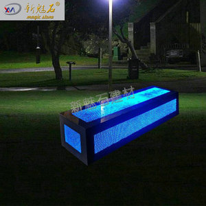 Nuevo Banco de Hormigón Translúcido Magic Stone XMS-TGSN, Iluminación para Exteriores, Asientos para Parques - Product Image 1