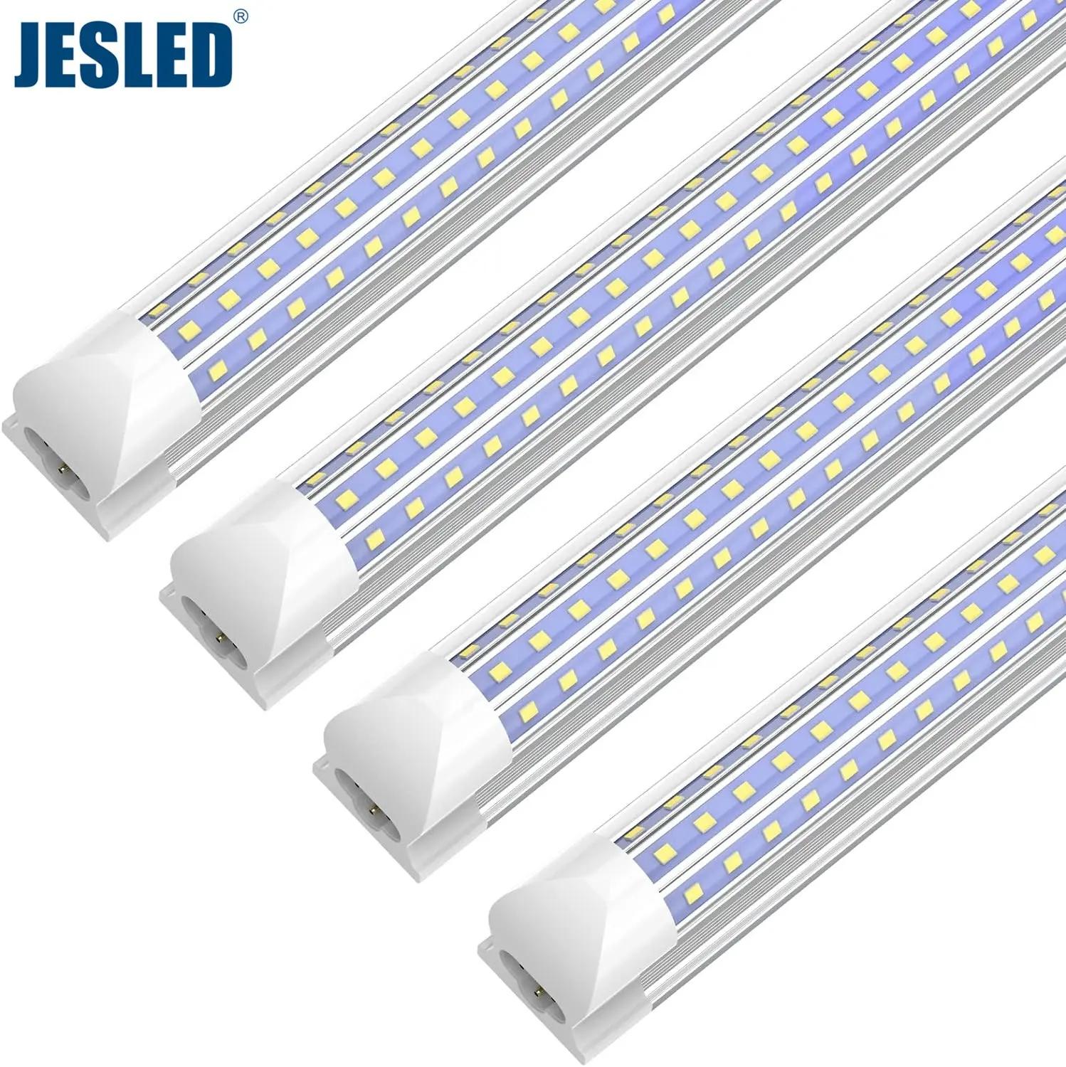 JESLED保証3年T8LEDショップライトD字型320度2/3/4/5/6/8フィート照明90wLedチューブライトクリアカバーETL