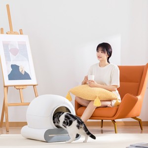 Bac à <span class=keywords><strong>litière</strong></span> automatique intelligent pour chat, contrôle à distance par application, capteur, toilette pour chat <span class=keywords><strong>autonettoyante</strong></span>, élimination des odeurs, usage domestique - Product Image 2