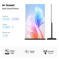 Pantalla Digital LCD 4K de 70 Pulgadas para Interiores, CPU de Cuatro Núcleos, 32 GB de Almacenamiento, Soporte de Piso, SDK Interactivo, Pantallas para Comercios, Centros Comerciales