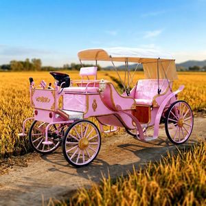 Factory Price Wholesale <b>pink</b> High Quality <b>Electric</b> Horse Carriage for Sale Suitable for Theme Park Wedding and Sightseeing - Product Image 1