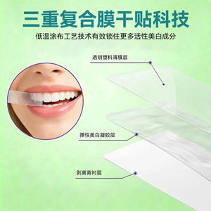 Bandes blanchissantes pour les dents sans résidus, blanchiment instantané en 15 minutes, sans rinçage, sans résidus, sans danger pour l'émail - Product Image 5
