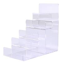 Étagère de rangement multi-niveaux en acrylique transparent, support en Perspex pour portefeuilles, lunettes, téléphones
