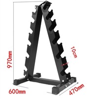 Ensemble d'haltères en métal ZJFIT, support à trois niveaux, équipement de fitness pour usage intérieur, tube de 2,5 mm, modèle unisexe Q-206, 1 an