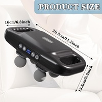 Pistolet fascial sans fil à forte puissance Machine de massage des jambes Vibrateur à six têtes Masseur de chaleur pour le bas du dos pour la circulation et la relaxation