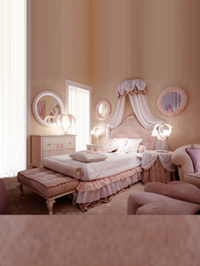 <span class=keywords><strong>Letto</strong></span> Imbottito in Stile Francese <span class=keywords><strong>per</strong></span> Cameretta da <span class=keywords><strong>Bambina</strong></span>, <span class=keywords><strong>Letto</strong></span> Principessa con <span class=keywords><strong>Baldacchino</strong></span> in Legno Massello <span class=keywords><strong>per</strong></span> Camera da <span class=keywords><strong>Letto</strong></span> Principale - Product Image 4