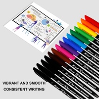 Lot de 15 marqueurs pour tableau blanc transfrontalier avec écriture fluide et lisse, assortiment 4 couleurs + 3 marqueurs noirs, modèle X-2018, emballé