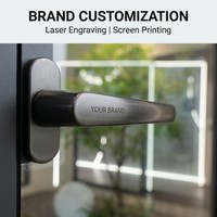 Fenêtre à battant panoramique GELLJA à cadre étroit de 20 mm, design minimaliste, en aluminium, ouverture vers l'extérieur, pour bâtiments de grande hauteur