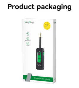 Adaptateur <span class=keywords><strong>Audio</strong></span> Sans Fil 2-en-1 VegGieg en Gros, Émetteur-Récepteur Bluetooth Jack 3,5 mm Aux, Modes TX RX, Plug and Play - Product Image 6
