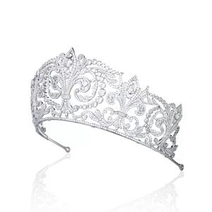 Diadème de <span class=keywords><strong>princesse</strong></span> classique pour femmes, bijoux de cheveux pour mariage, bal de promo, anniversaire, avec zircone cubique, matériau en cuivre - Product Image 5