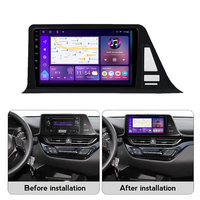 Autoradio Android 2 Din 9 pouces avec système DSP pour tableau de bord C-HR CHR 2018-2019, unité centrale multimédia, navigation GPS, garantie 1 an