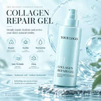 Sérum réparateur pour le visage au collagène recombinant, glycérine, gomme xanthane, apaisant, hydratant, soin de la barrière cutanée pour les peaux sensibles, grasses et sujettes à l'acné