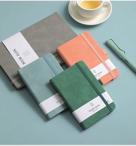 OEM A7 With Elastic Strap Pu Journal Diary Notebook Printed Brand Logo Diary Notepad <b>Note</b> <b>Book</b> PU Leather Notebook for Student - Product Image 5