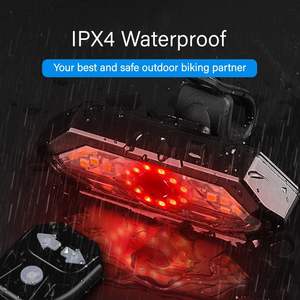 Vente en gros de feux arrière LED sans fil à télécommande, rechargeables par USB, étanches, clignotants de sécurité pour vélo - Product Image 2