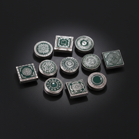 Boutons-pression carrés de luxe en alliage de zinc plaqué or et argent pour Abaya, vêtements traditionnels, design personnalisé, Moyen-Orient, écologiques, tendance