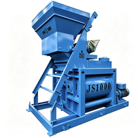 Bétonnière à double arbre à rotation forcée JS1000 |   Centrale de Béton Prête à l'Emploi Industrielle de 1000L, Machine de Malaxage