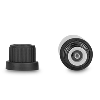 Bouteille d'huile en verre européenne la plus vendue Capacité de 5ml à 100ml avec bouchon en bois et bouchon de pulvérisation Surface sérigraphiée Couleur noire