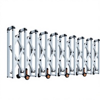 Porte coulissante en acier inoxydable/alliage d'aluminium, barrière rétractable manuelle à grande vitesse, vente directe, cloison pliante, tourniquet