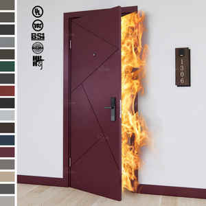 China fabricante superior personalizado 60 minutos BS EN ULC aprobado Woden puertas resistentes al fuego para puertas contra incendios de hotel ignífugas - Product Image 1