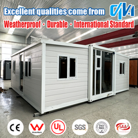 Rumah Prefabrikasi Kontainer Lipat Kustom 20Ft 40Ft yang Dapat Diperluas, Bangunan Rumah Prefab 5 Kamar Tidur, Konstruksi Rumah, Real Estat