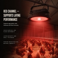 Éclairage LED UFO pour élevages avicoles/bovins, IP65, 0-10V, 150lm/W, 120W, 200W, en aluminium, CE ROHS