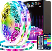 Kit d'éclairage intelligent flexible à changement de couleur RGB sans fil SMD de haute qualité, bande de diodes électroluminescentes décorative