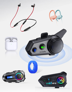 Auriculares Intercomunicadores para Casco de Motocicleta Q18, <span class=keywords><strong>Kit</strong></span> de Llamadas <span class=keywords><strong>Manos</strong></span> <span class=keywords><strong>Libres</strong></span>, Reproductor de Música, Auriculares Inalámbricos para Casco para Conducir - Product Image 3