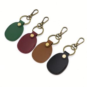 Wholesale Durable Pu Leather Concise Waterproof <b>Bag</b> Charms Modern Simple Button <b>Key</b> <b>Ring</b> Portable Keychain - Product Image 4
