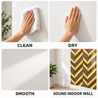 Papier peint marron doré à motif chevron en bois, 2,3 mm PET IXPE Foam, feuilles de 60x90 cm pour murs décoratifs de chambre