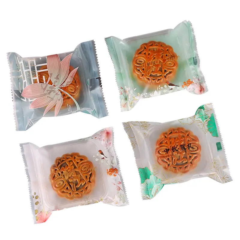 Polysmarts China Top Sale Logo personalizzato Food Grade Back Seal Cake Packaging Heat Seal Bag