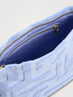 Pochette cosmétique en tissu éponge avec logo personnalisé, sac à maquillage en tissu éponge