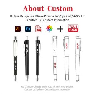 Custom Logo Printed 1.0Mm Writing Width Click <b>Pen</b> Promotional Plastic Branded Novelty Ball Point <b>Pens</b> - Product Image 2